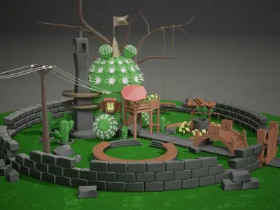 Cactus House 3D model