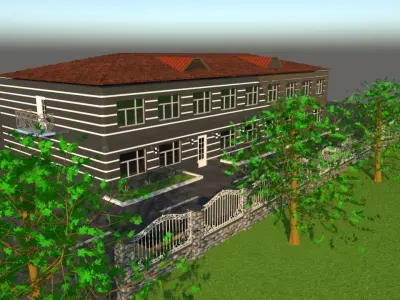 school building 3D model