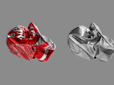 Crushed Soda Can 06 3D model