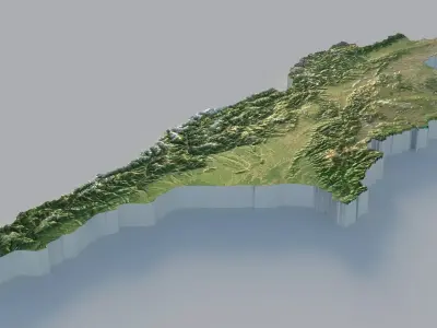 Georgia Terrain Country 3D model