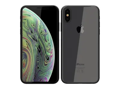 Apple iPhone XS Space Gray Low-poly 3D model