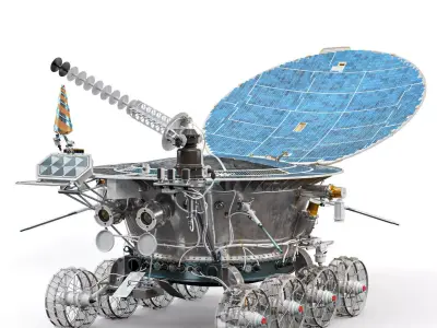 Lunokhod spacecraft 3D model