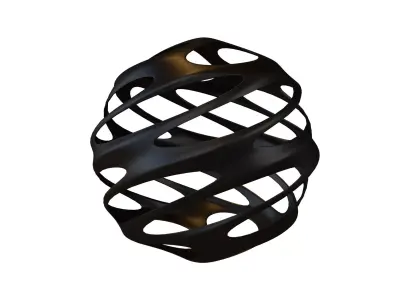 Abstract Sphere Ball v3 003 Low-poly 3D model
