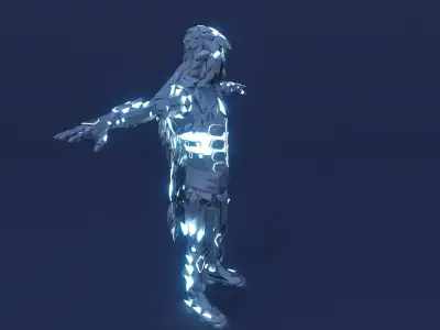 Sci Fi Character Assassin Robot 3D model