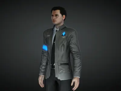 detroit become human rk800 Low-poly 3D model