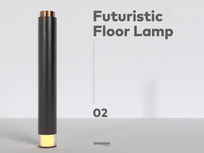 Futuristic Floor Lamp 02 3D model