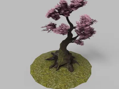 Blossom Sprint Tree  Low-poly 3D model