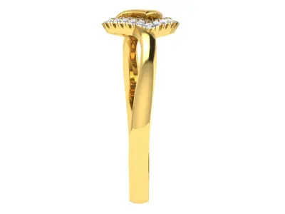 Solitaire Women Engagement Bypass Rings 3D print model order