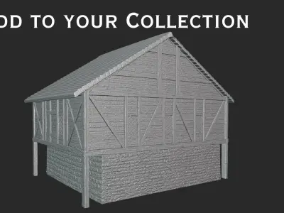 Medieval House - High Quality Print Ready 3D print model