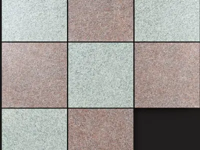 Zeus Ceramica Alpi Bianco Sardo And Rosso Imperiale 3D model