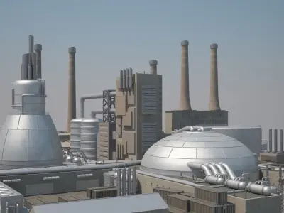 Futuristic Factory 3D model