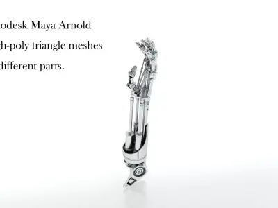 Robot arm imitating Terminator the film 3D model