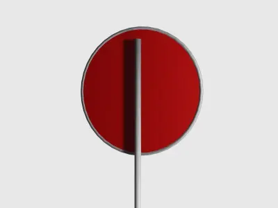 No Entry Sign Low-poly 3D model purchase