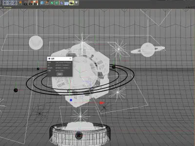 Scifi tech cube energy power space allspark universe planet 3D model
