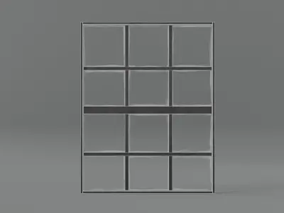 Exfoliated Wood Window 3D model