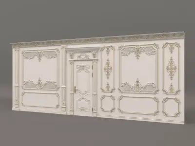 Wall Molding in Classic French style 21 3D model