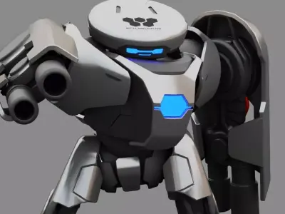 Combat DroidX250  rigged 3D model