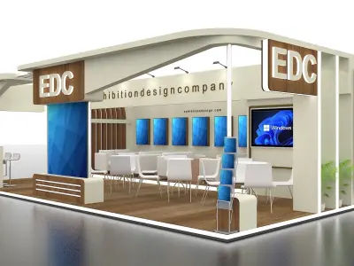 Exhibition Stand Design 10 meter x 6 meter 3 side open 3D model