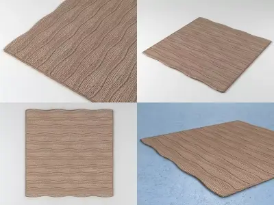Marea four wavy floor mats 3D model