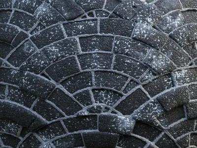 Snowy Pavement Texture