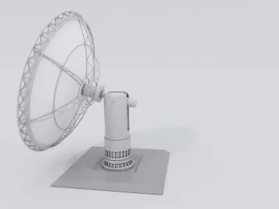Satellite Dish Low-poly 3D model get
