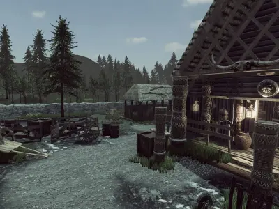 Viking House Low-poly 3D model