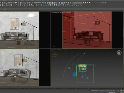 interior living room scene 55 3D model