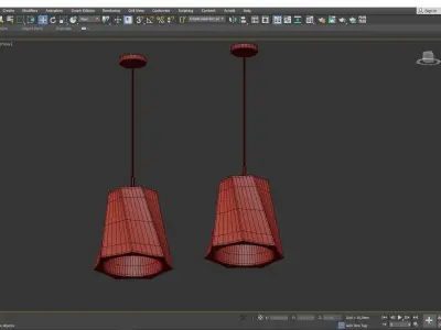 Castle Swing Mini Pendant Light Low-poly 3D model