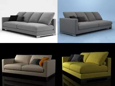 R different sofas 3D model