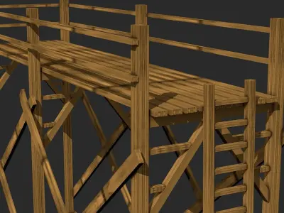 Wooden Scaffolding  3D model