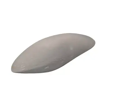 Smooth Grey River Stone 3D Low-poly 3D model