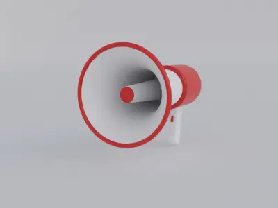 Megaphone Low-poly 3D model