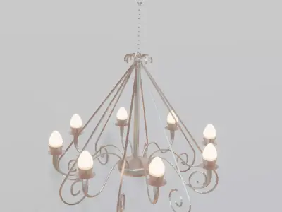 Antique Chandelier Low Poly Low-poly 3D model
