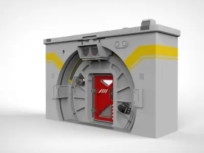 sci fi door 7 3D model