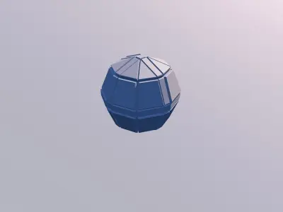 Sci Fi Object No13 - Pyramid Sphere Torus 2019 Low Poly 3D model
