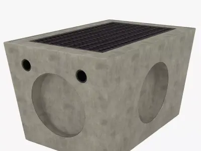 Concrete Drain Inlet 3D model