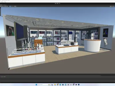 Modern Electronics Store 3D Model - Unity Ready Low-poly 3D model