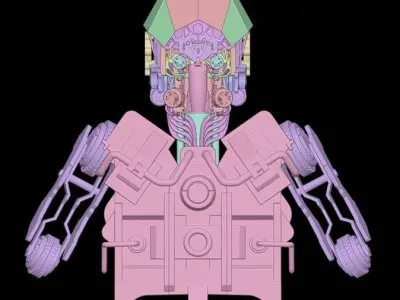 SCIFI ROBOT - HUMANOID CONCEPT Low-poly 3D model