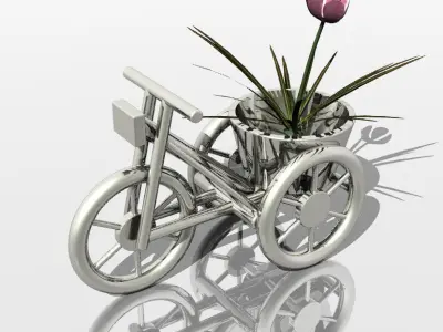 decorative flower pot 3D model