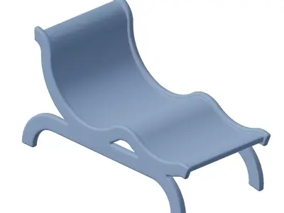 Plastic Beach Chair Toy 3D model