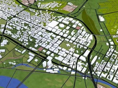Richmond City USA Low-poly 3D model