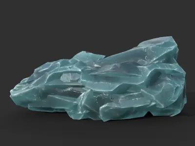 Low poly Ice Block Formation B 190421 Low-poly 3D model