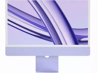 Apple iMac 2023 Purple 3D model