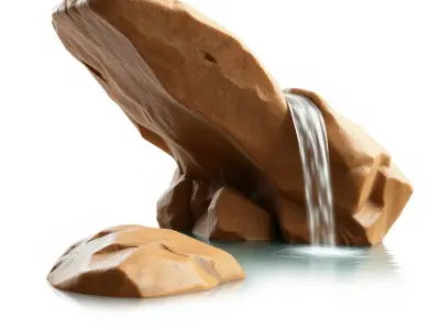 Waterfall Rock Formation Model Pack Low-poly 3D model