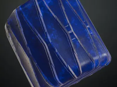 Sci-Fi Weathered Cobalt and Silver Industrial Panels PBR Texture