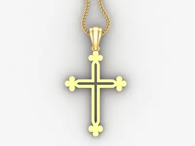 Cross Light Gold 4CP058 3DM STL 3D model