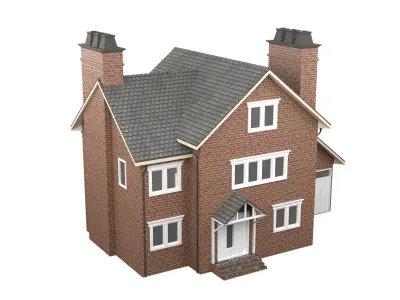 British House Design 04 Low-poly 3D model