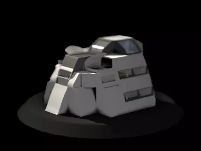 house modern Low-poly 3D model