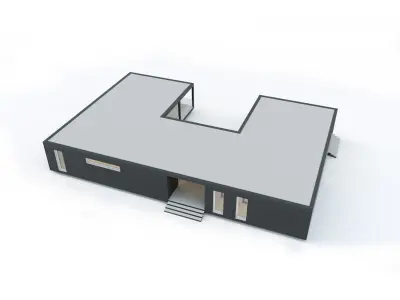 Villa house 13 Low-poly 3D model