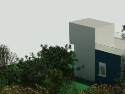 Exterior residential window 3D model